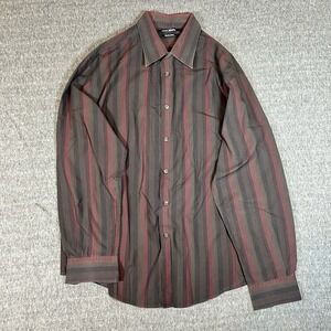 John Henry Men's Size XL City Dressing Long Sleeve Button‎ Up 100% Cotton Shirt